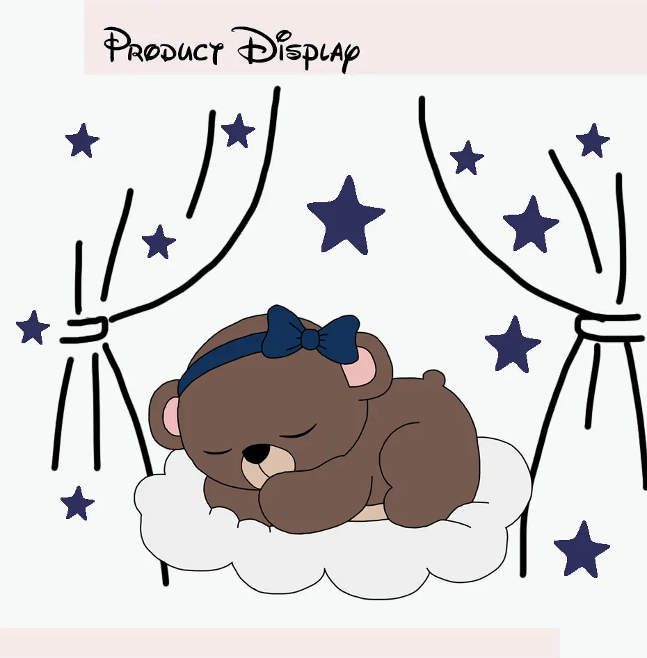 Lovely Animals Sleep Bears Color Wall Sticker For Kids Rooms Nursery DIY Stars Wall Art Decals Posters Wallpaper Baby Home Decor
Lovely Animals Sleep Bears Color Wall Sticker For Kids Rooms Nursery DIY Stars Wall Art Decals Posters Wallpaper Baby Home Decor