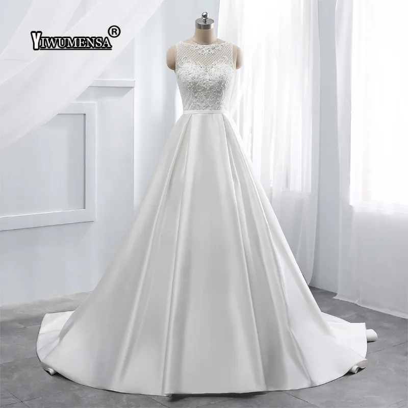 Cheap Real Photo Satin A Line Boho Wedding Dress 2019 Vestido De Noiva Ivory Plus Size Wedding Gowns Custom Made Dresses Bride
Cheap Real Photo Satin A Line Boho Wedding Dress 2019 Vestido De Noiva Ivory Plus Size Wedding Gowns Custom Made Dresses Bride