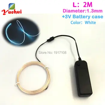 For Shoes Clothing Car Party Decoration 2M 3V Flexible 1.3mm Light Glow EL Wire Rope tape Cable Strip Neon Lights
For Shoes Clothing Car Party Decoration 2M 3V Flexible 1.3mm Light Glow EL Wire Rope tape Cable Strip Neon Lights