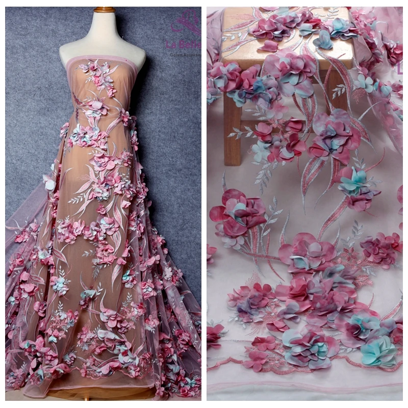 La Belleza 1 yard New fashion pink blue 3D flowers wedding/evening dress lace fabric 1 yard
La Belleza 1 yard New fashion pink blue 3D flowers wedding/evening dress lace fabric 1 yard