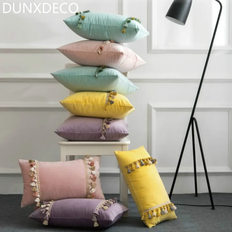 DUNXDECO Cushion Cover Decorative Square Pillow Case Modern Simple Plain Velvet Tassel Coussin Warm Home Sofa Bedding Deco
DUNXDECO Cushion Cover Decorative Square Pillow Case Modern Simple Plain Velvet Tassel Coussin Warm Home Sofa Bedding Deco