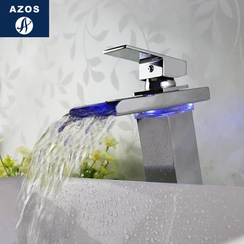 Azos Waterfall LED Faucet Discoloration Wash Basin Brass Chrome Cold and Hot Switch Temperature Control Bathroom Above Counter B
Azos Waterfall LED Faucet Discoloration Wash Basin Brass Chrome Cold and Hot Switch Temperature Control Bathroom Above Counter B