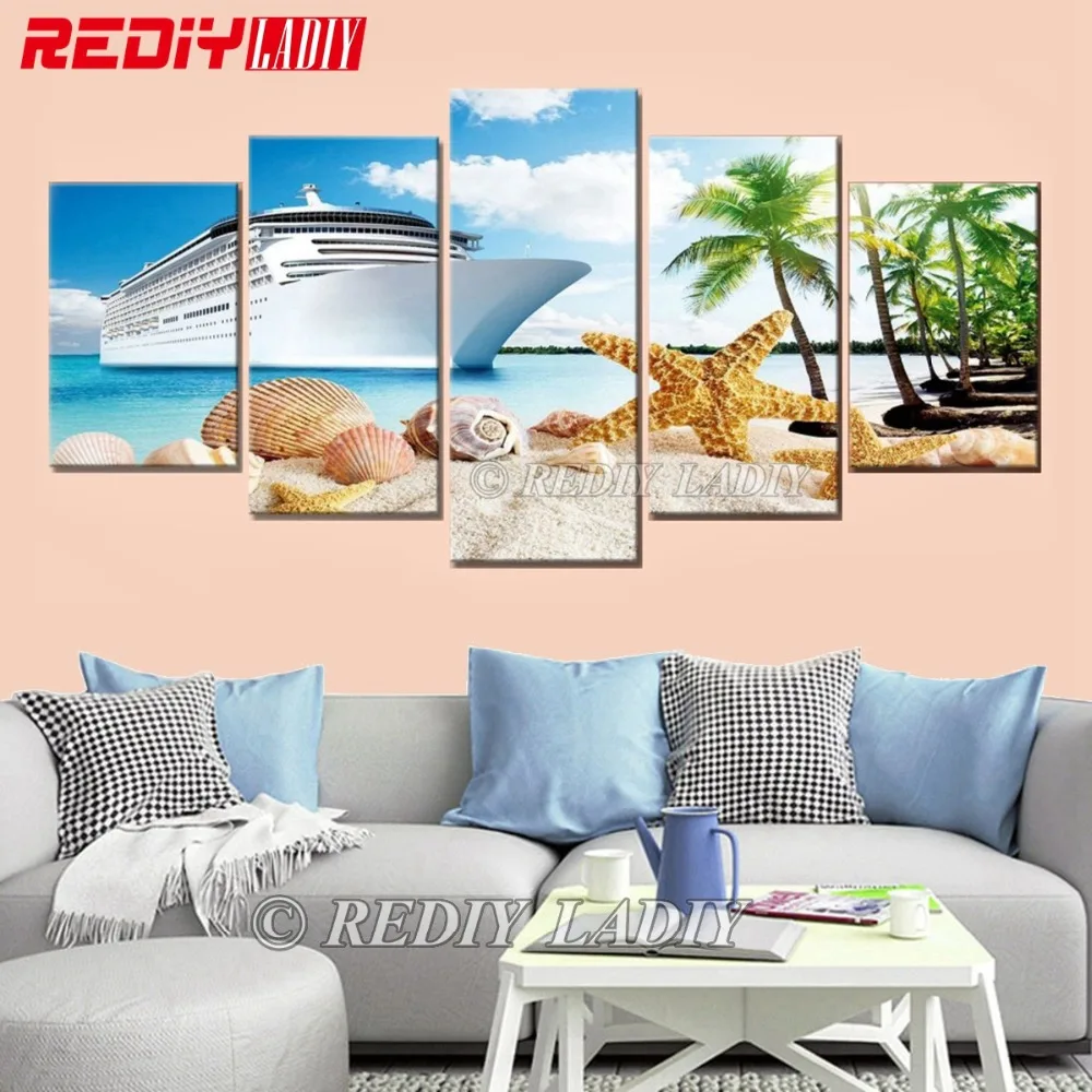REDIY LADIY 5D Diamond Mosaic Triptych Crystal Square Diamond Embroidery 5 Panels Modular Picture Diamond Painting Summer Coast
REDIY LADIY 5D Diamond Mosaic Triptych Crystal Square Diamond Embroidery 5 Panels Modular Picture Diamond Painting Summer Coast