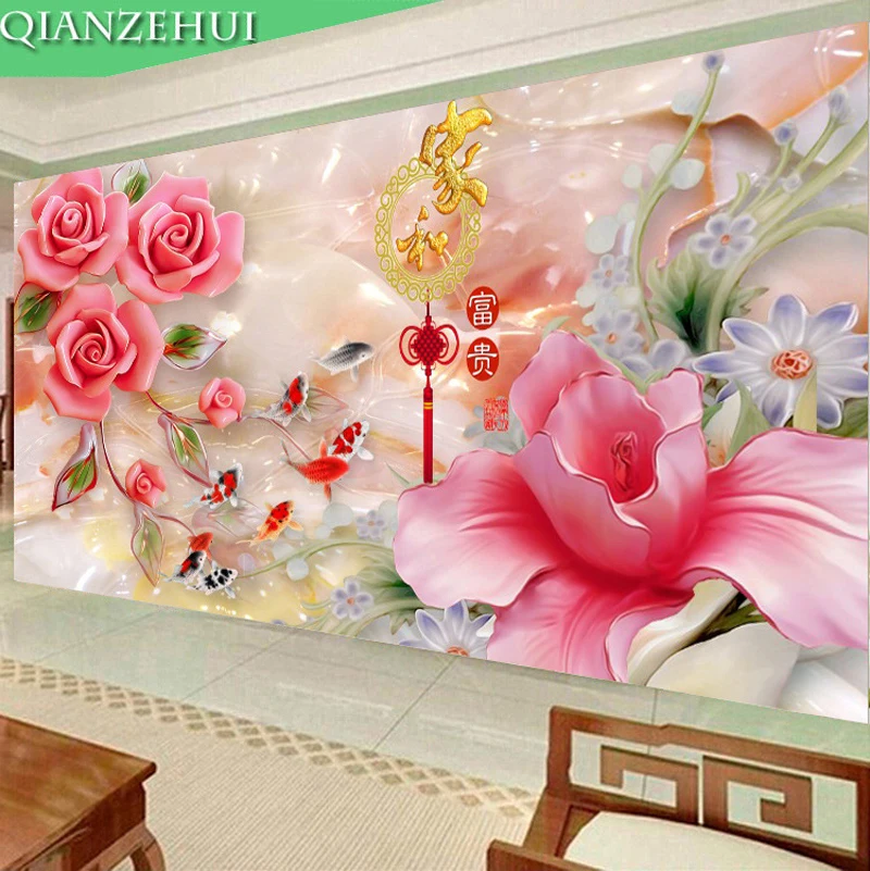 QIANZEHUI,Needlework,DIY Peacock The rich rose lily is rich in nine fish Cross stitch,Sets For Embroidery kits Cross-Stitch
QIANZEHUI,Needlework,DIY Peacock The rich rose lily is rich in nine fish Cross stitch,Sets For Embroidery kits Cross-Stitch