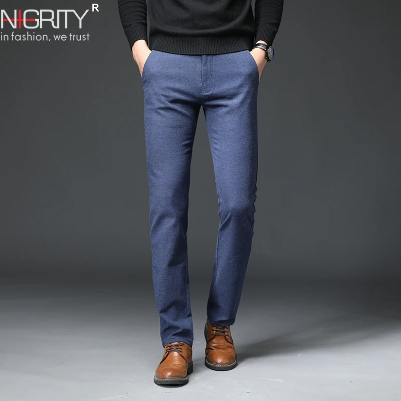 NIGRITY 2019 New High Quality Cotton Men Pants Straight Autumn and Winter Long Male Classic Business Casual Trousers Full Length
NIGRITY 2019 New High Quality Cotton Men Pants Straight Autumn and Winter Long Male Classic Business Casual Trousers Full Length
