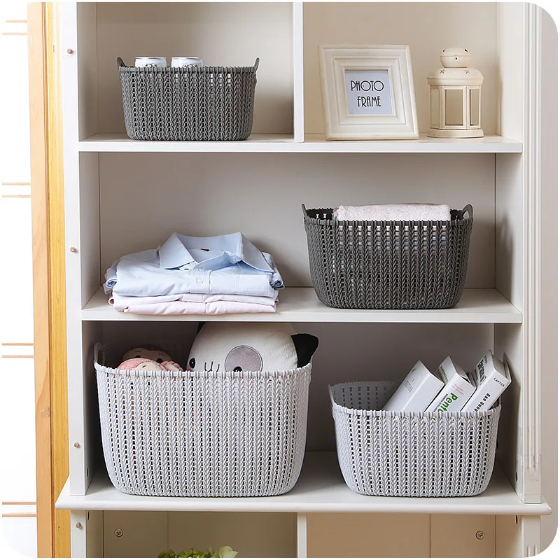 Plastic Basket Clothes Storage Basket Imitation Rattan Woven No Cover Desktop Sundry Storage Box Bathroom Cosmetics Storage Box
Plastic Basket Clothes Storage Basket Imitation Rattan Woven No Cover Desktop Sundry Storage Box Bathroom Cosmetics Storage Box