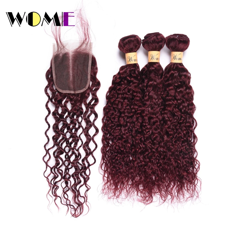 Wome Water Wave Bundles With Closure 3 Bundles Human Hair Brazilian Non Remy #99J Red Wine Water Wave Bundles With Closure
Wome Water Wave Bundles With Closure 3 Bundles Human Hair Brazilian Non Remy #99J Red Wine Water Wave Bundles With Closure