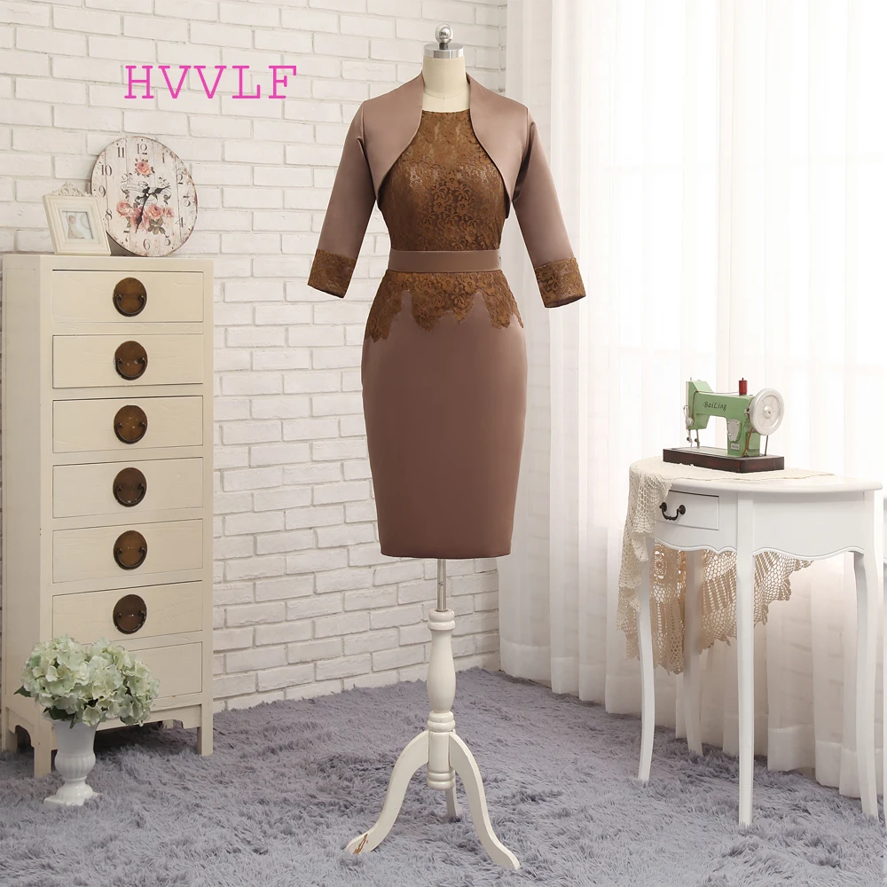 Plus Size Brown 2019 Mother Of The Bride Dresses Sheath With Jacket Satin Lace Wedding Party Dress Mother Dresses For Wedding
Plus Size Brown 2019 Mother Of The Bride Dresses Sheath With Jacket Satin Lace Wedding Party Dress Mother Dresses For Wedding
