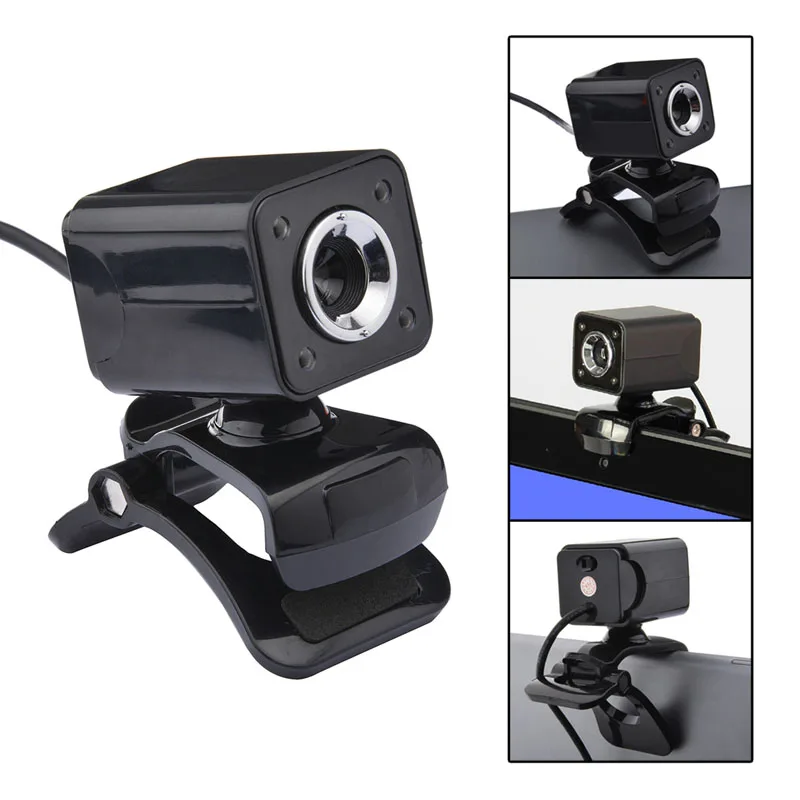 

Superior Quality USB 2.0 Web Camera Glass Lens HD 1080p 12M Pixel 4 LED Webcam with Mic Microphone for PC Lotop