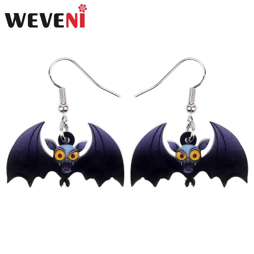 WEVENI Accessories Acrylic Halloween Anime Bat Earrings Drop Dangle Novelty Animal Jewelry For Women Girls Bijoux Party Dropship
WEVENI Accessories Acrylic Halloween Anime Bat Earrings Drop Dangle Novelty Animal Jewelry For Women Girls Bijoux Party Dropship