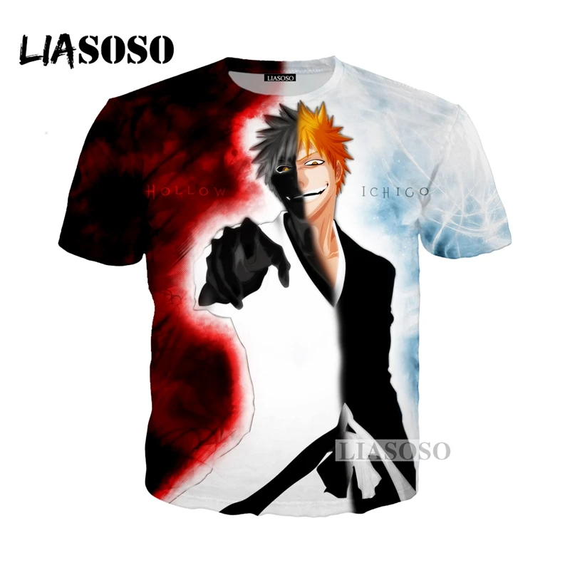 LIASOSO NEW Anime BLEACH Kurosaki Ichigo Cartoon Tees 3D Print T-shirt/Hoodie/Sweatshirt Unisex Cosplay Cool T Shirt Tops G367
LIASOSO NEW Anime BLEACH Kurosaki Ichigo Cartoon Tees 3D Print T-shirt/Hoodie/Sweatshirt Unisex Cosplay Cool T Shirt Tops G367
