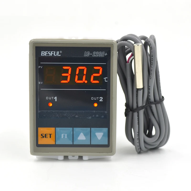 LC-220A+ temperature controller with a sensor Solar water temperature dual temperature controller two output temperature control
LC-220A+ temperature controller with a sensor Solar water temperature dual temperature controller two output temperature control