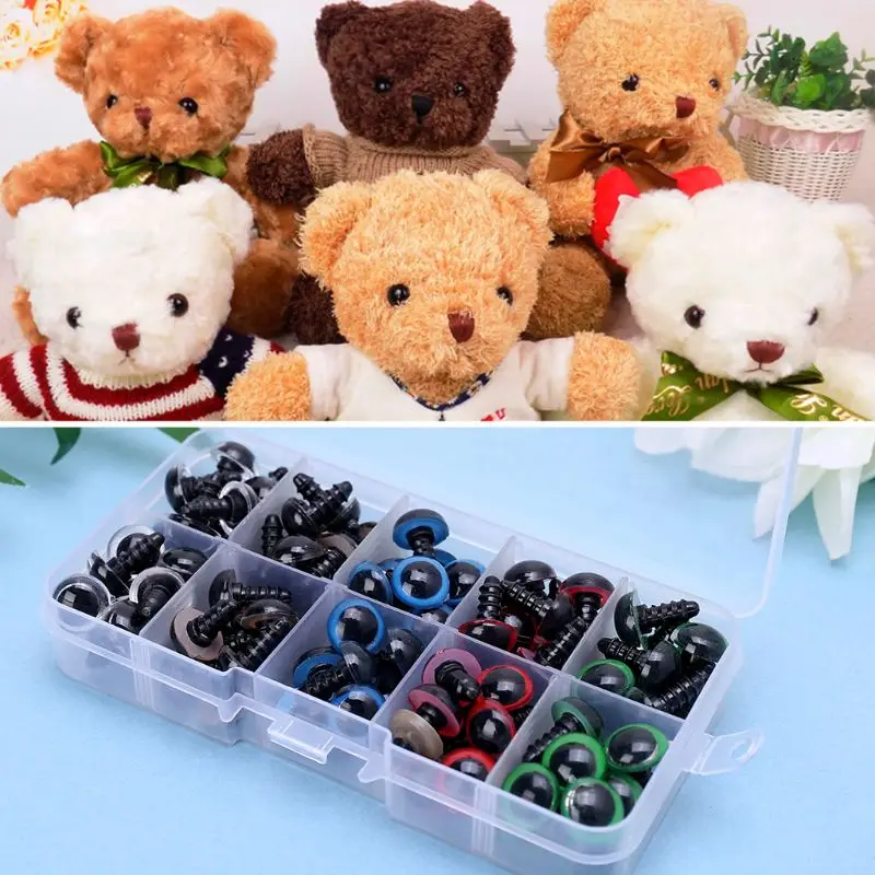 100Pcs 8mm/10mm/12mm DIY Doll Puppet Plastic Screw Thread Eyes Safety Washers Pads For Handmade Teddy Bear Craft Children Kids
100Pcs 8mm/10mm/12mm DIY Doll Puppet Plastic Screw Thread Eyes Safety Washers Pads For Handmade Teddy Bear Craft Children Kids