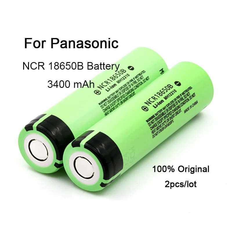 High Quality 2pcs NCR18650B 3.7V 3400mAh Battery 100% Original Rechargeable Lithium Battery for Panasonic Batteries
High Quality 2pcs NCR18650B 3.7V 3400mAh Battery 100% Original Rechargeable Lithium Battery for Panasonic Batteries
