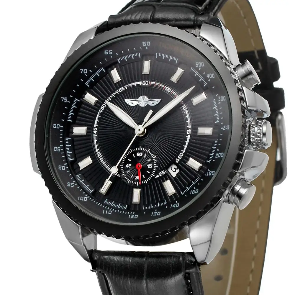 WINNER WATCH fully black light blue digital nunbers black leather strap men's automatic watch
WINNER WATCH fully black light blue digital nunbers black leather strap men's automatic watch