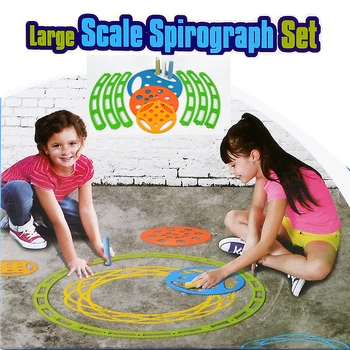 Large Sidewalk Spiral Art Set Outdoor Play Sidewalk Chalk Draw Big, Beautiful large scale spirograph set Educational toy for kid
Large Sidewalk Spiral Art Set Outdoor Play Sidewalk Chalk Draw Big, Beautiful large scale spirograph set Educational toy for kid