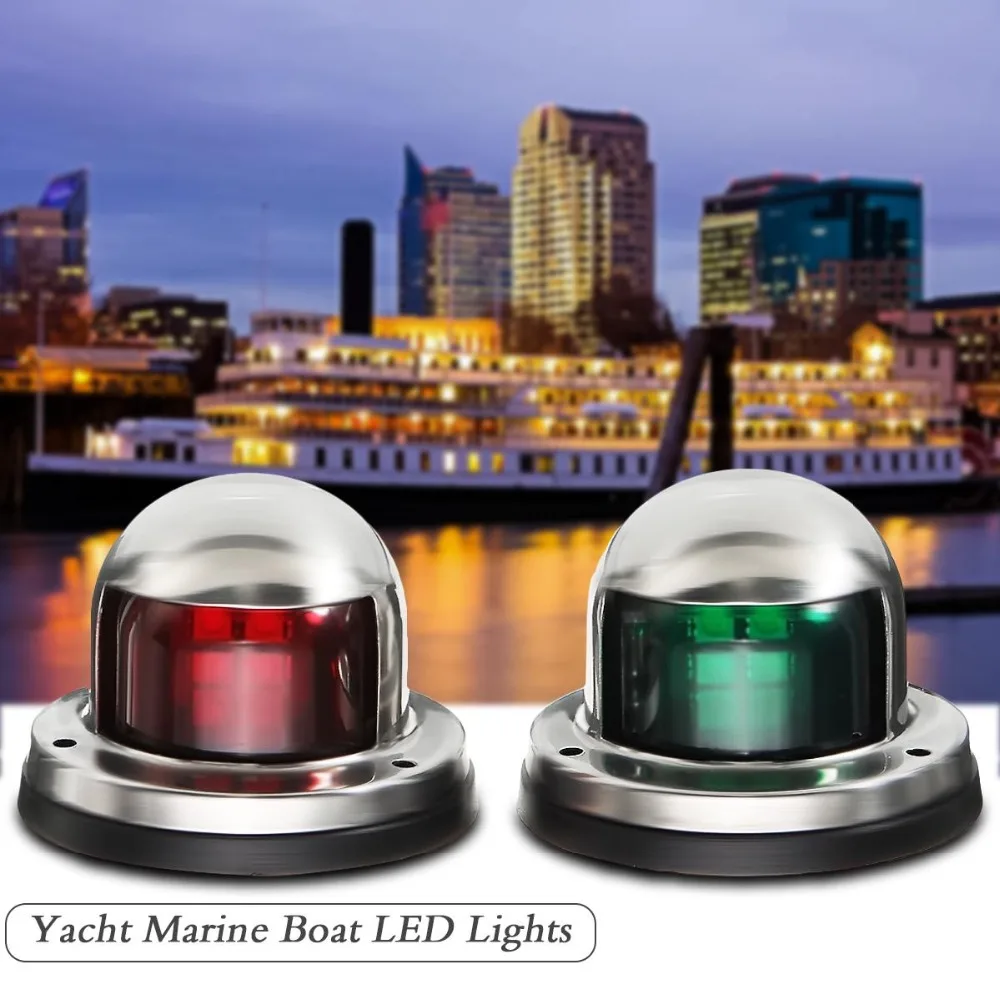 LED Bow Navigation Light 1 Pair 12V Stainless Steel Red Green Sailing Signal Light for Marine Boat Yacht Warning Light
LED Bow Navigation Light 1 Pair 12V Stainless Steel Red Green Sailing Signal Light for Marine Boat Yacht Warning Light