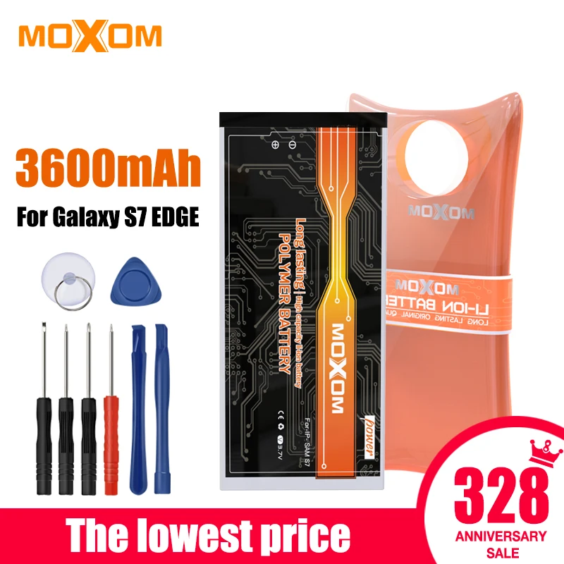Original MOXOM Mobile Phone Battery For Samsung Galaxy S7 Edge 3600mAh Replacement Lithium Polymer Battery With Free Tools
Original MOXOM Mobile Phone Battery For Samsung Galaxy S7 Edge 3600mAh Replacement Lithium Polymer Battery With Free Tools