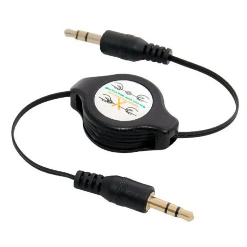 Retractable 3.5mm Gold Auxiliary Audio Extension Cable Male to JUL27 Drop shipping | Компьютеры и офис