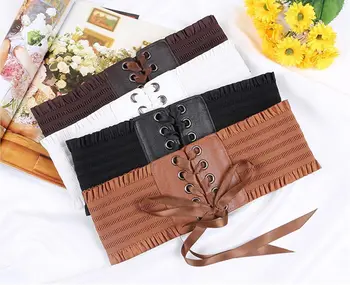 Women Ladies Fashion Soft PU Leather Personality Wrap Around Tie Corset Cinch Waist Wide Dress Belt Ornament
Women Ladies Fashion Soft PU Leather Personality Wrap Around Tie Corset Cinch Waist Wide Dress Belt Ornament
