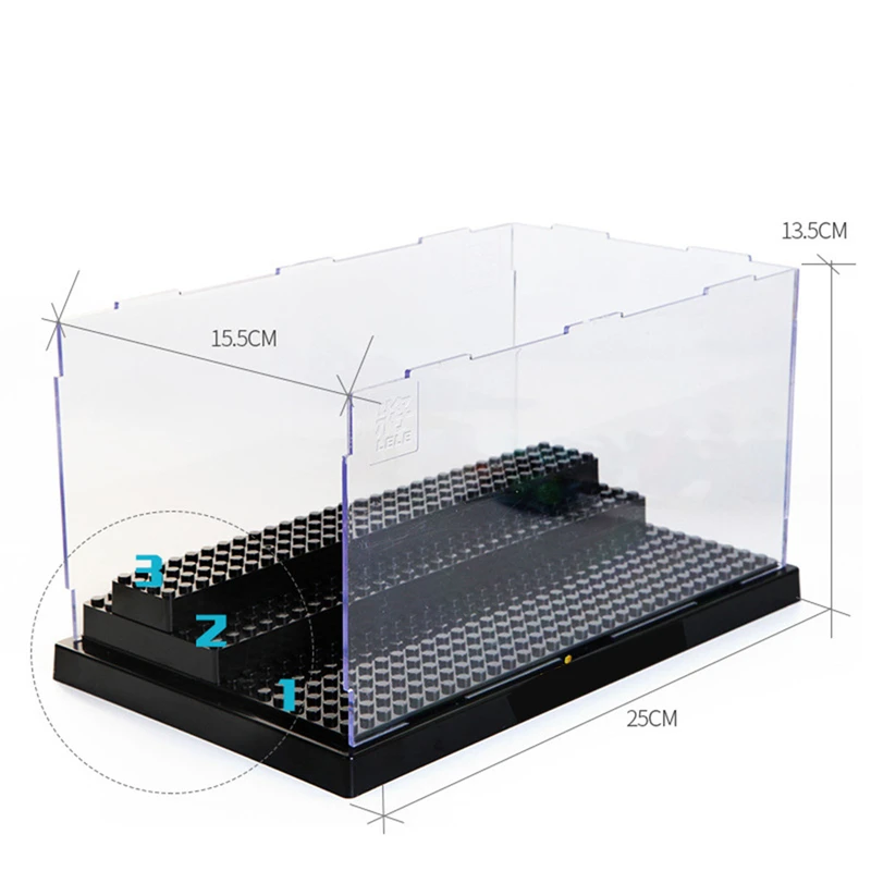 Daddy Chen 3 Steps Display Case Box Dustproof ShowCase Gray Base for legoings Blocks Acrylic Plastic Model Doll Display Box
Daddy Chen 3 Steps Display Case Box Dustproof ShowCase Gray Base for legoings Blocks Acrylic Plastic Model Doll Display Box