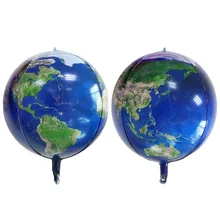Balloons Globe Birthday-Party-Ball Day-Gifts 22inch 4D Stereoscopic-Foil Children's
