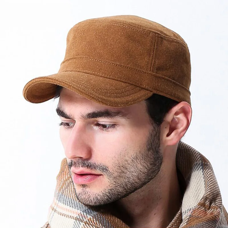 Outdoor Men Military Hat 2016 New Fashion Casual Adults Autumn Winter Military Hats Flat Top Imitation Leather Warm Military Cap
Outdoor Men Military Hat 2016 New Fashion Casual Adults Autumn Winter Military Hats Flat Top Imitation Leather Warm Military Cap