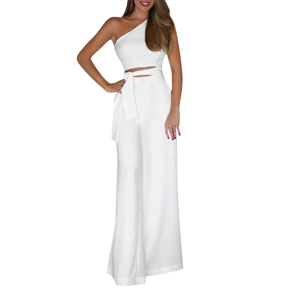 Summer Women Solid Sleeveless Strapless Bandage Jumpsuit Long Wide Leg Elegant Sashes Casual Trousers
Summer Women Solid Sleeveless Strapless Bandage Jumpsuit Long Wide Leg Elegant Sashes Casual Trousers