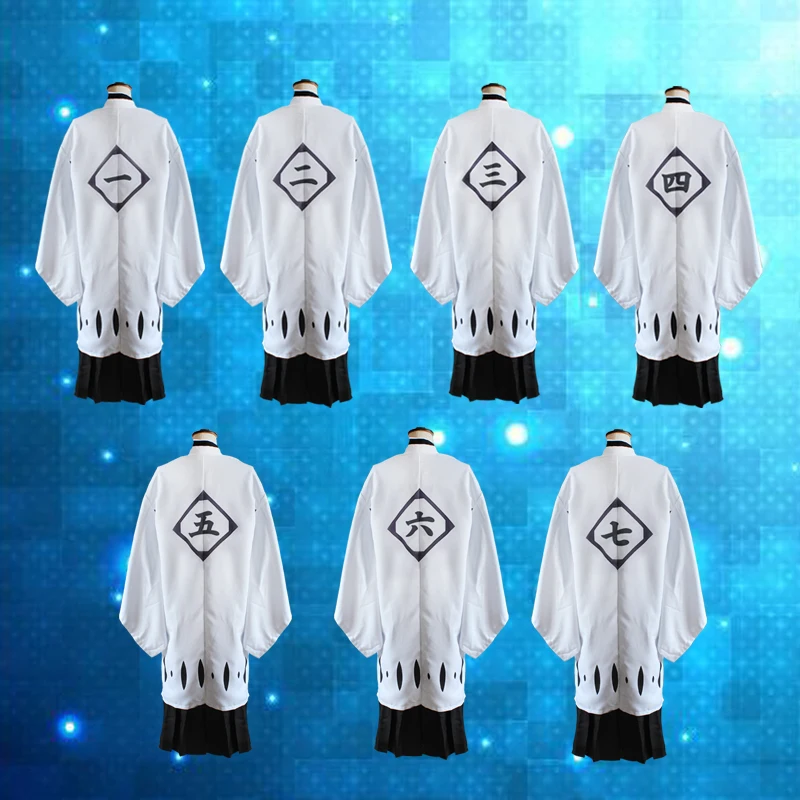 Anime BLEACH Haori Cosplay Costume White Short / Long Sleeve Cloak From 1st to 13th Division Captain Long Cape Halloween Clothes
Anime BLEACH Haori Cosplay Costume White Short / Long Sleeve Cloak From 1st to 13th Division Captain Long Cape Halloween Clothes
