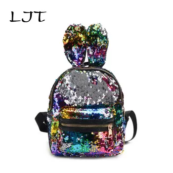 LJT 2019 Hot Fashion Rabbit Backpack Lady Cartoon Sequins School Backpack Travel Satchel Girls Student Panelled Zipper Backpack
LJT 2019 Hot Fashion Rabbit Backpack Lady Cartoon Sequins School Backpack Travel Satchel Girls Student Panelled Zipper Backpack