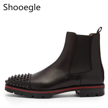 New Design Men British Casual Boots Black Leather Men Rivet Shoes Ankle Boots Male Low Heels Men Chelsea Boots
New Design Men British Casual Boots Black Leather Men Rivet Shoes Ankle Boots Male Low Heels Men Chelsea Boots