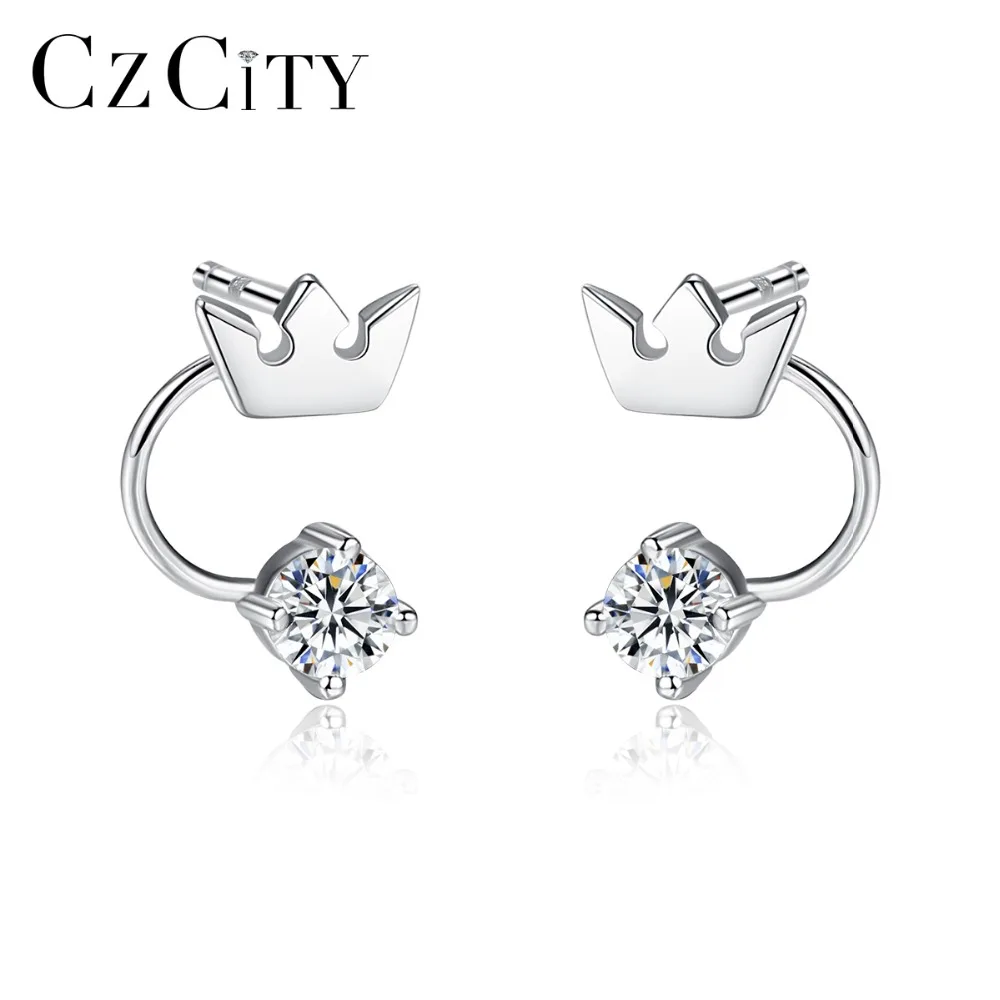 CZCITY Exquisite 925 Sterling Silver Crown Zircon Stud Earrings for Women Small Cute Dating Earrings Accessories Fine Jewelry
CZCITY Exquisite 925 Sterling Silver Crown Zircon Stud Earrings for Women Small Cute Dating Earrings Accessories Fine Jewelry