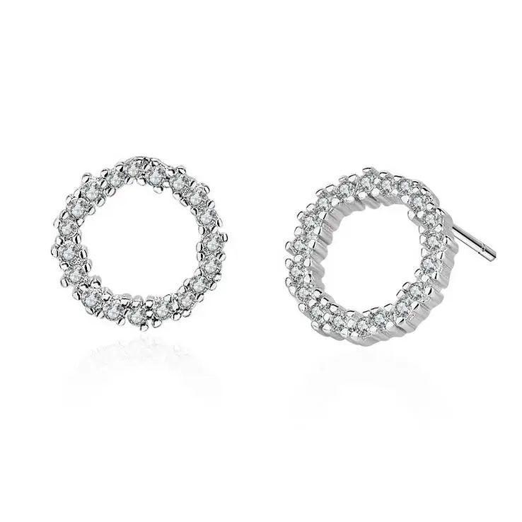 High quality fashion round circle shiny zircon women jewelry 925 sterling silver ladies`stud earrings wholesale drop shipping
High quality fashion round circle shiny zircon women jewelry 925 sterling silver ladies`stud earrings wholesale drop shipping