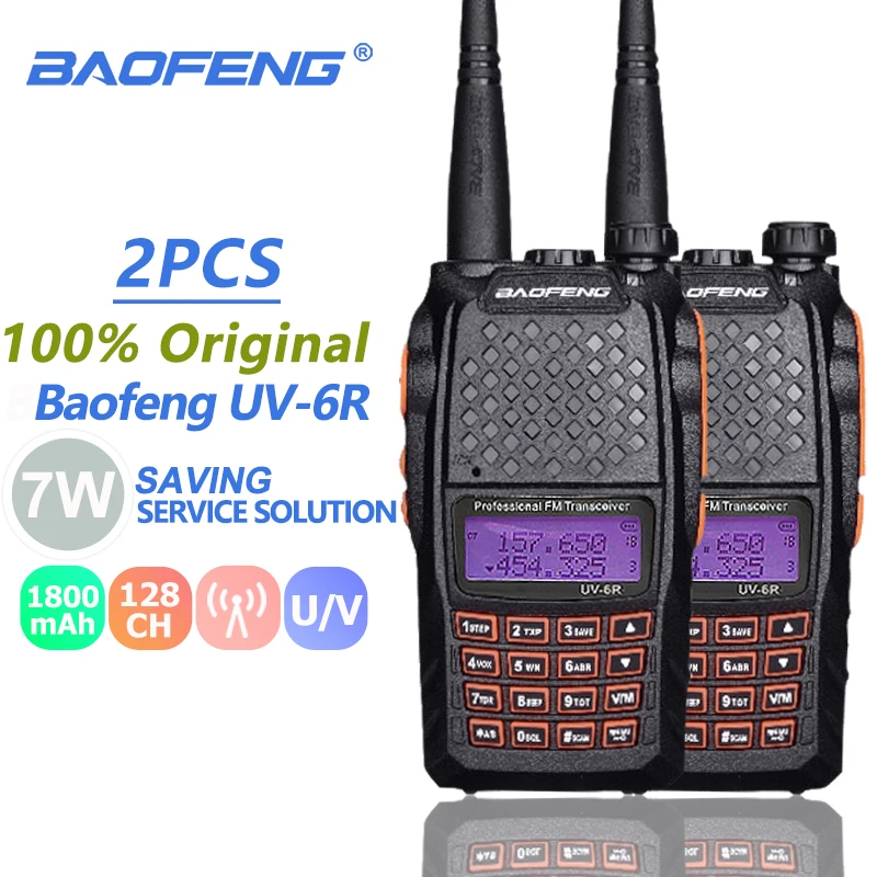 2pcs Baofeng UV-6R Walkie Talkie 7w CB Radio Dual Band UV 6R Talki Walki Professionnel UV6R Uhf Vhf Transceiver Hf Ham Radio Ptt
2pcs Baofeng UV-6R Walkie Talkie 7w CB Radio Dual Band UV 6R Talki Walki Professionnel UV6R Uhf Vhf Transceiver Hf Ham Radio Ptt