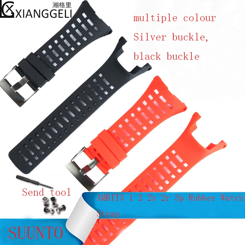 Watch Accessories Rubber Strap 24mm For SUUNTO AMBIT1 2S 2R 3R 3peak Outdoor Sports waterproof Men's and women Watch strap
Watch Accessories Rubber Strap 24mm For SUUNTO AMBIT1 2S 2R 3R 3peak Outdoor Sports waterproof Men's and women Watch strap