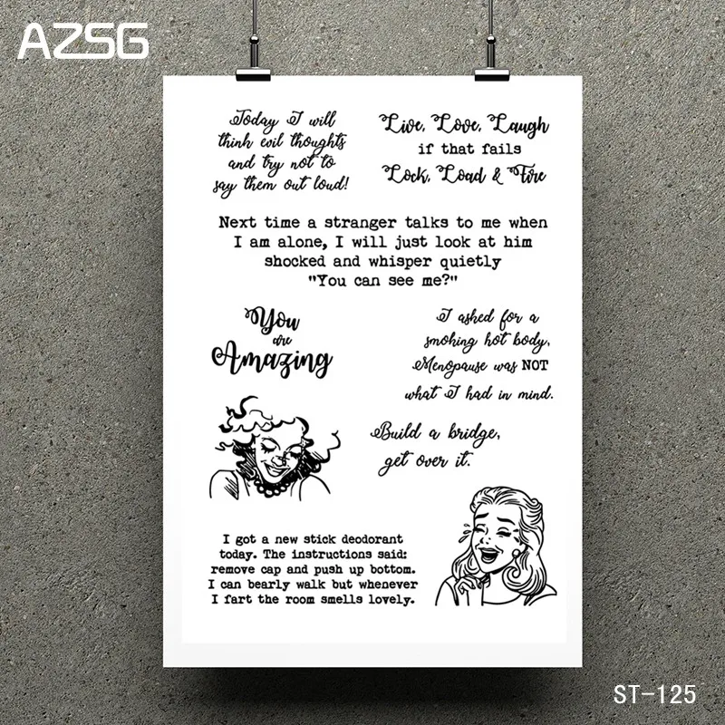 AZSG Girls Blessing Transparent Clear Stamp/Seal for DIY Scrapbooking/photo Album Decorative Clear Stamp Sheets 11*16cm
AZSG Girls Blessing Transparent Clear Stamp/Seal for DIY Scrapbooking/photo Album Decorative Clear Stamp Sheets 11*16cm
