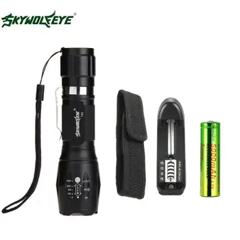 SKYWOLFEYE Tactical Torch Zoomable 8000LM T6 LED Portable Police Focus Light 5 Mode Lamp Lantern+18650 Battery Free Shipping
SKYWOLFEYE Tactical Torch Zoomable 8000LM T6 LED Portable Police Focus Light 5 Mode Lamp Lantern+18650 Battery Free Shipping