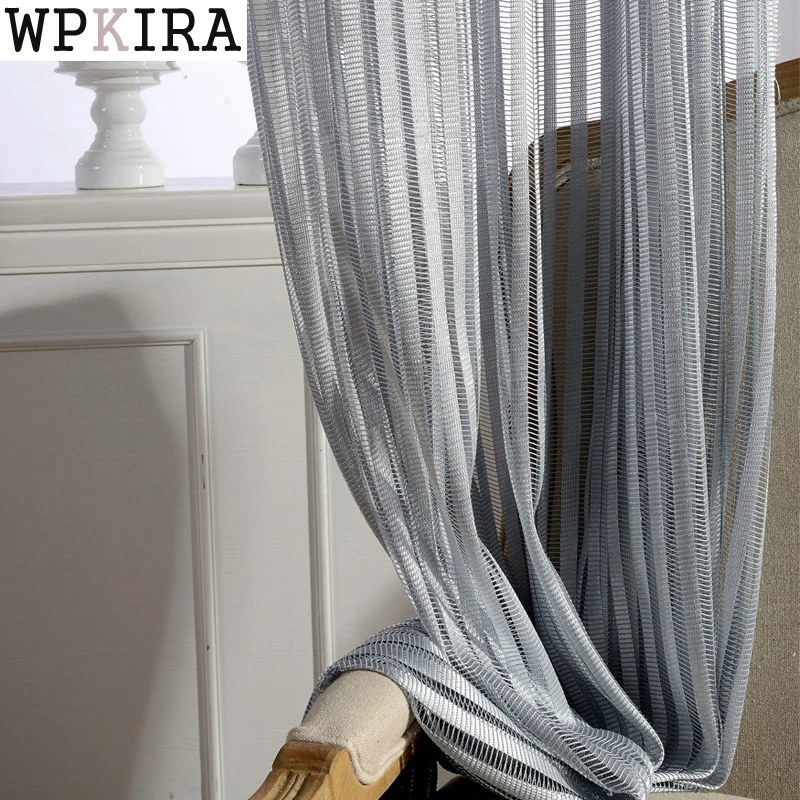 Modern Simple and Generous Mesh Curtain Fabrics Grey Stripe Tulle For Living Room Bedroom Window Screen Balcony Sheer 097&20
Modern Simple and Generous Mesh Curtain Fabrics Grey Stripe Tulle For Living Room Bedroom Window Screen Balcony Sheer 097&20