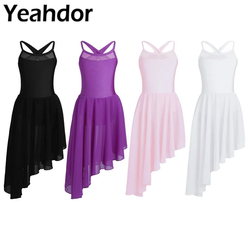 Kids Girls Mesh Splice Ballet Dance Leotard Dress Spaghetti Straps Cutout Back Ballet Gymnastics Ruffled Irregular Chiffon Skirt
Kids Girls Mesh Splice Ballet Dance Leotard Dress Spaghetti Straps Cutout Back Ballet Gymnastics Ruffled Irregular Chiffon Skirt