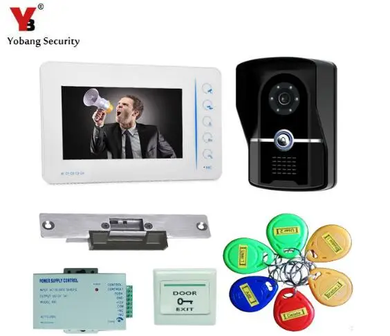 YobangSecurity 7 Inch Wired Video door Phone Doorbell Intercom 1-Camera 1-Monitor Home Security With Electronic Lock,RFID Keyfob
YobangSecurity 7 Inch Wired Video door Phone Doorbell Intercom 1-Camera 1-Monitor Home Security With Electronic Lock,RFID Keyfob