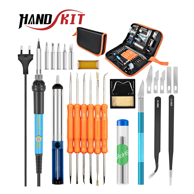 Handskit-220V-110V-60W-Adjustable-Temperature-Electric-Soldering-Iron-Kit-5pcs-Soldering-Tips-Weldibg-Aids-Welding