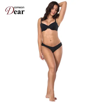 Comeondear Padded Wire Free Women Underwear Set Solid Black Skin Color Sexy Bra And Panty Sets Seamless Daily Lingerie Set B4042
Comeondear Padded Wire Free Women Underwear Set Solid Black Skin Color Sexy Bra And Panty Sets Seamless Daily Lingerie Set B4042