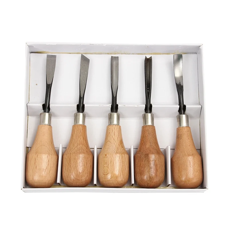 5Pcs/Set Wooden Handle Steel Carving Chisels Set For Home DIY Wood Leather Arts Crafts Carving Tools Accessory 130mm
5Pcs/Set Wooden Handle Steel Carving Chisels Set For Home DIY Wood Leather Arts Crafts Carving Tools Accessory 130mm