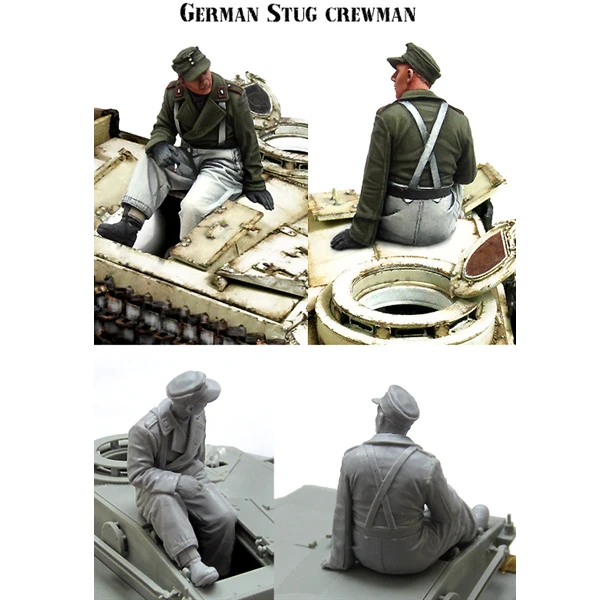 1/35 Resin Figure Soldier Model Gun Occupant Crew
