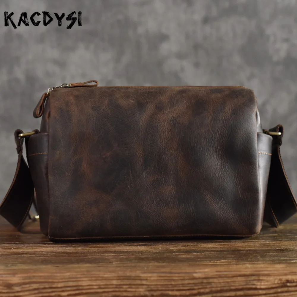 Handmade Vintage Genuine Crazy Horse Leather Stylish Men's Crossbody Shoulder Bag Male Luxury Casual Messenger Sling Bag Handbag
Handmade Vintage Genuine Crazy Horse Leather Stylish Men's Crossbody Shoulder Bag Male Luxury Casual Messenger Sling Bag Handbag