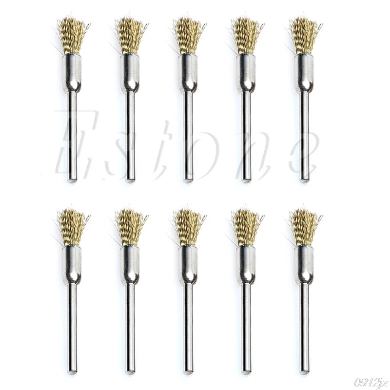 10pcs Mini Wire Brush Brushes Brass Cup Wheel for Dremel Drill 3x5mm New C90A New Drop ship
10pcs Mini Wire Brush Brushes Brass Cup Wheel for Dremel Drill 3x5mm New C90A New Drop ship