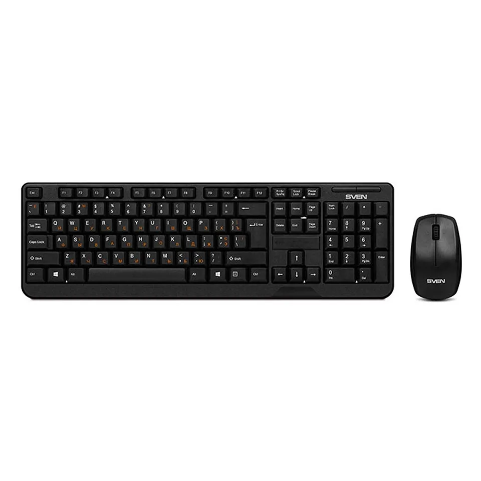 Беспроводной набор клавиатура+мышь SVEN Comfort 3300 Wireless (2,4 GHz, 104 кл, 1000DPI)
Беспроводной набор клавиатура+мышь SVEN Comfort 3300 Wireless (2,4 GHz, 104 кл, 1000DPI)