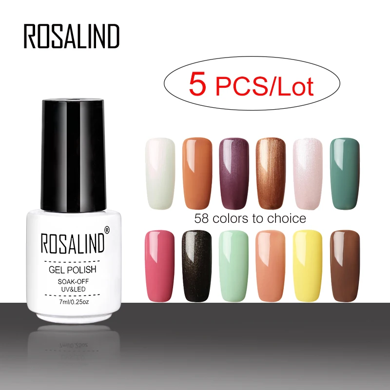 ROSALIND 5PCS/Lot Pure Color Series Gel Nail Polish Design of Nails Primer UV&LED Gel varnishes Gel for Nail Extensions Manicure
ROSALIND 5PCS/Lot Pure Color Series Gel Nail Polish Design of Nails Primer UV&LED Gel varnishes Gel for Nail Extensions Manicure