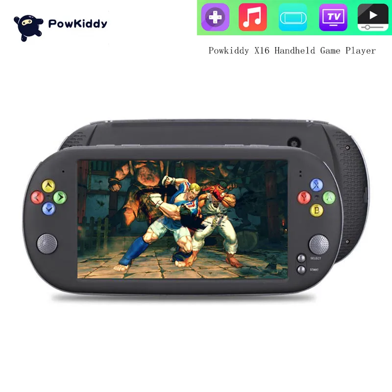 Powkiddy X16 Handheld Game Player 7 Inch screen 8GB ROM Double rocker Retro Classic Video Game Player for Arcade Game Console
Powkiddy X16 Handheld Game Player 7 Inch screen 8GB ROM Double rocker Retro Classic Video Game Player for Arcade Game Console