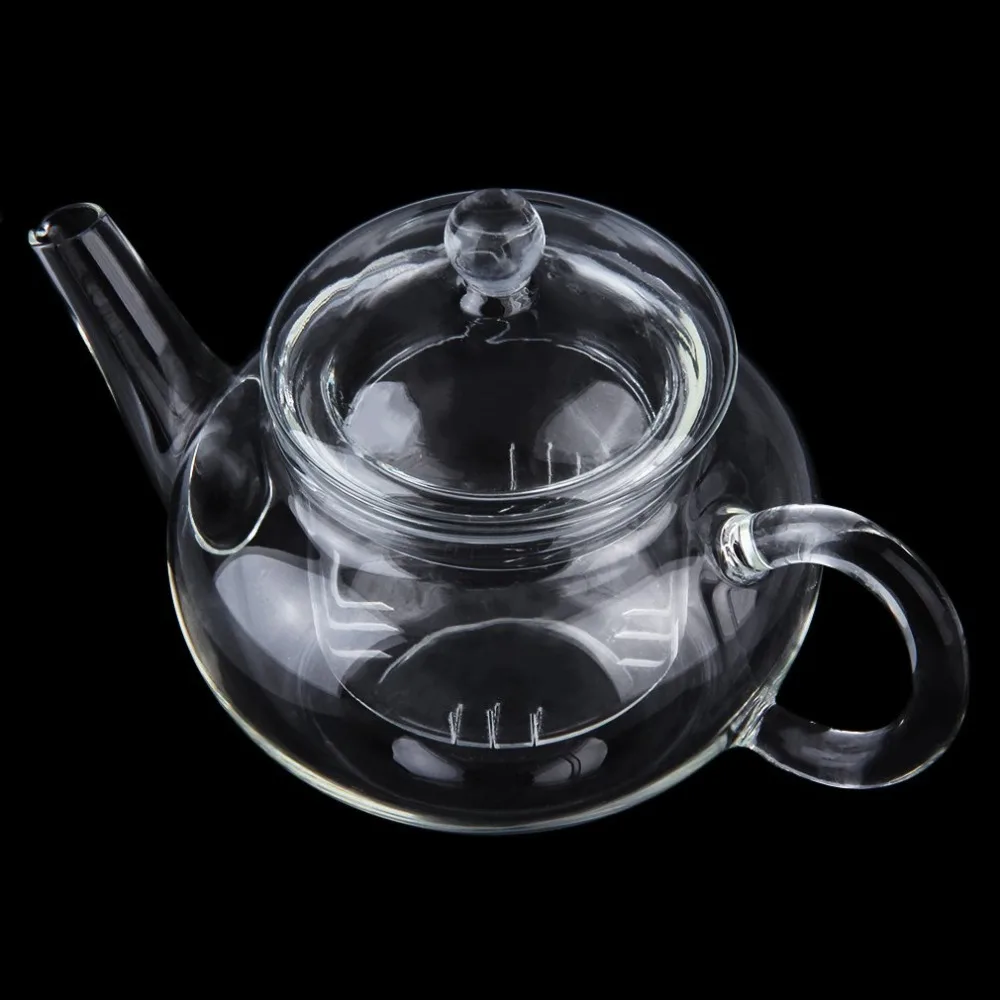 

250ml Durable Transparent Teapot Heat Resistant Glass Kettle With Infuser Coffee Flower Tea Leaf Herbal Pot Multi Use